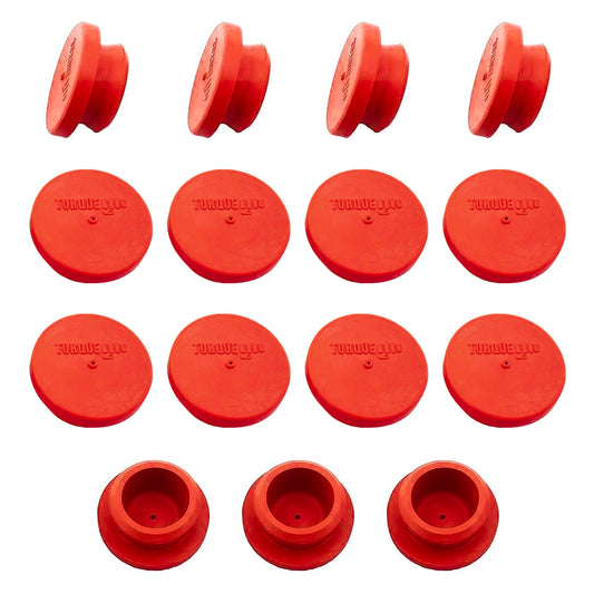 15 Pcs  of Red Rubber Plug for Hub Caps