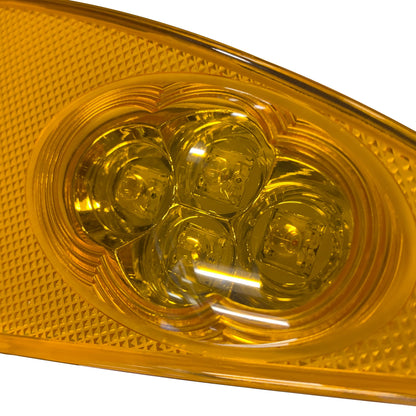 FIT Corner Lamp Turn Signal Replacement for Kenworth T660 Trucks (2008-2021) White Lens with 4 LED Lights (Amber, Left)