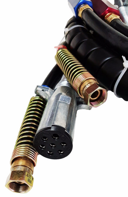 3 in 1 12ft ABS & Air Line Hose Wrap 7 Way Electrical Cable Semi Truck Trailer